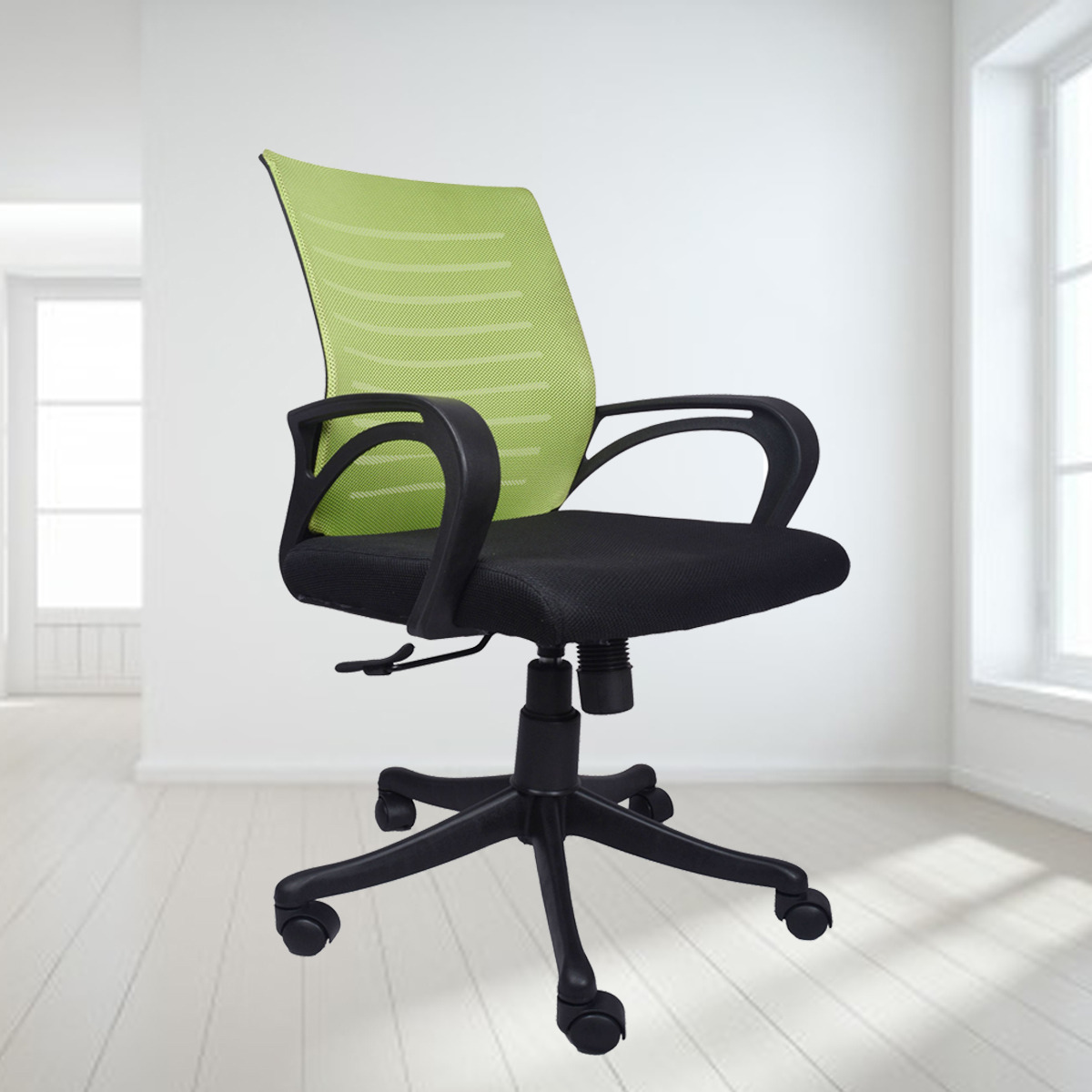 ML-0162 THE VERDE GREEN AND BLACK TASK CHAIR