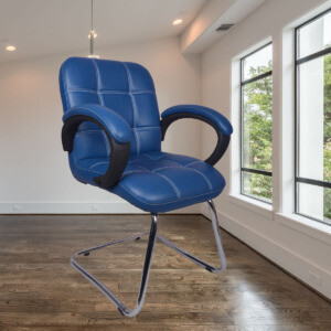 ML-0166 THE AZUL LOW BACK VISITOR CHAIR IN BLUE