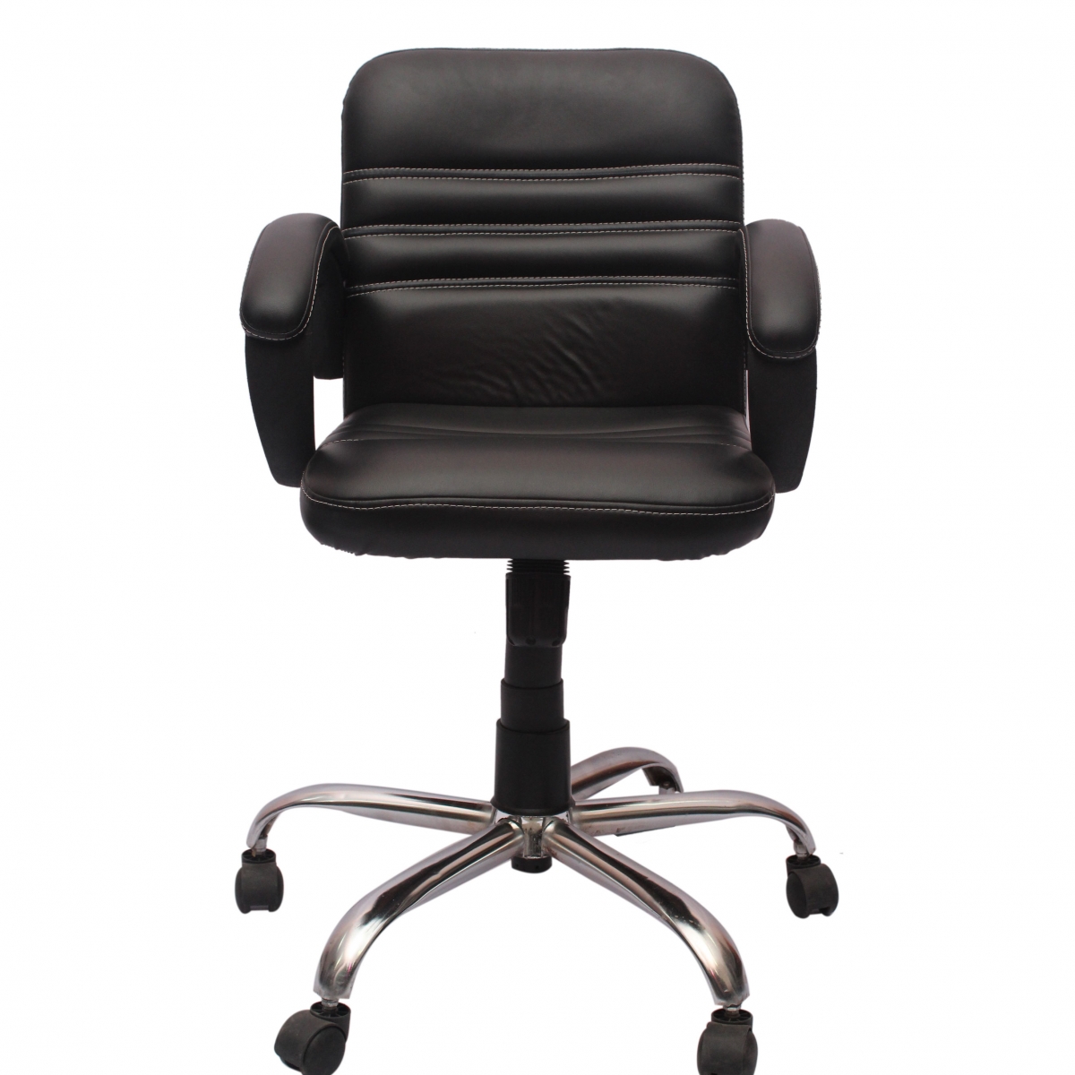 ML-105 Cushioned Leather Low Back Visitor Chair - Image 2