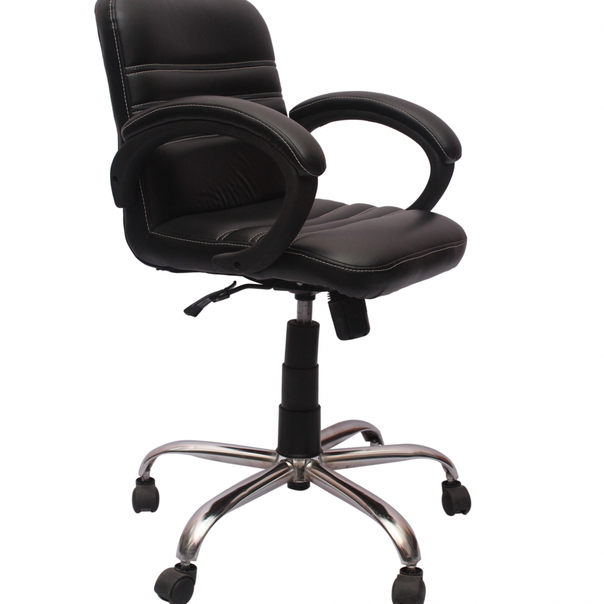 ML-105 Cushioned Leather Low Back Visitor Chair - Image 3