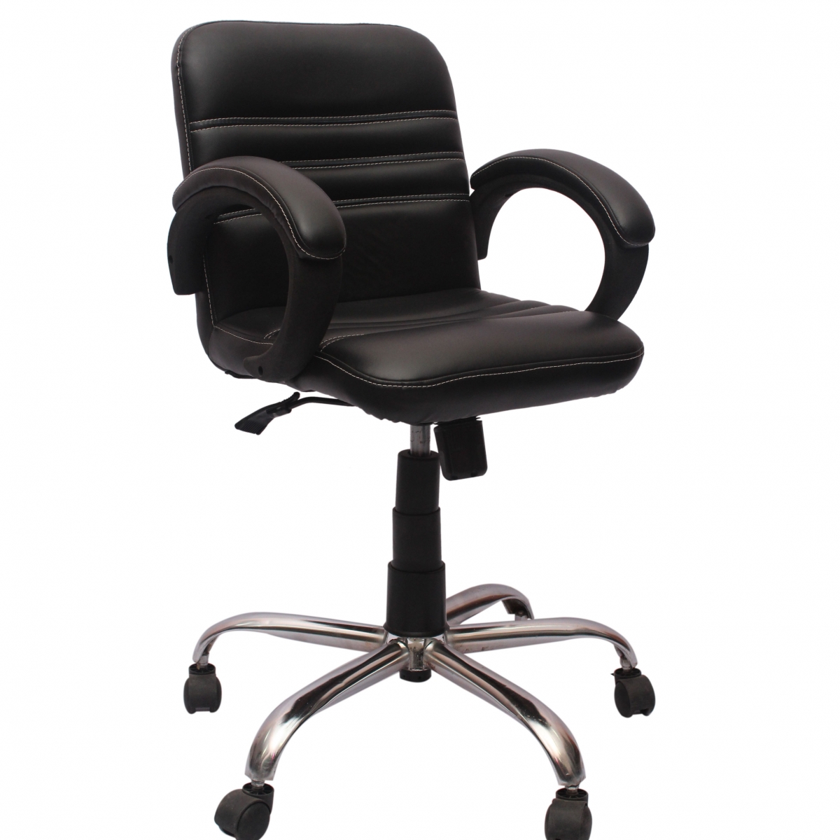 ML-105 Cushioned Leather Low Back Visitor Chair - Image 4