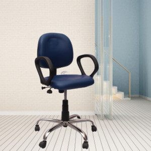 ML-117-Blue Low Back Mesh Fabric Padded Visitor Chair