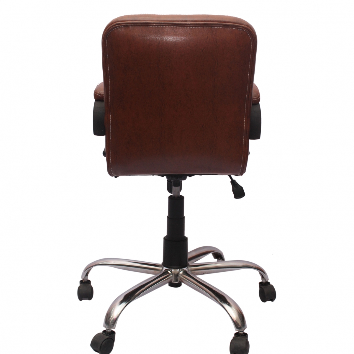ML-121-Leather Brown Low Back Visitor chair - Image 5