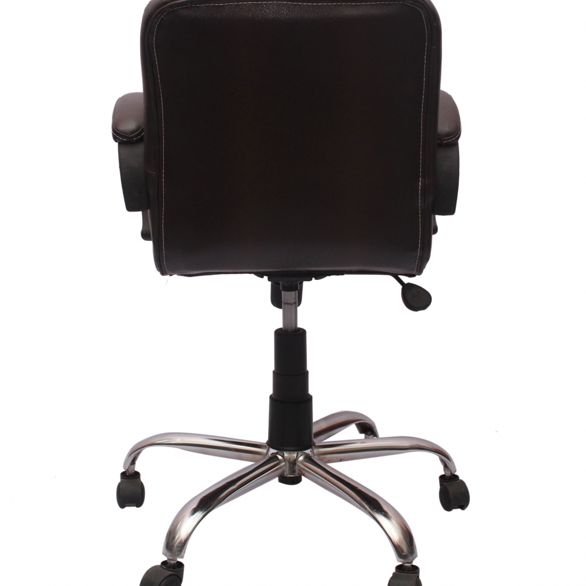 ML-133 Low Back Brown Padded Leather Visitor Chair - Image 5