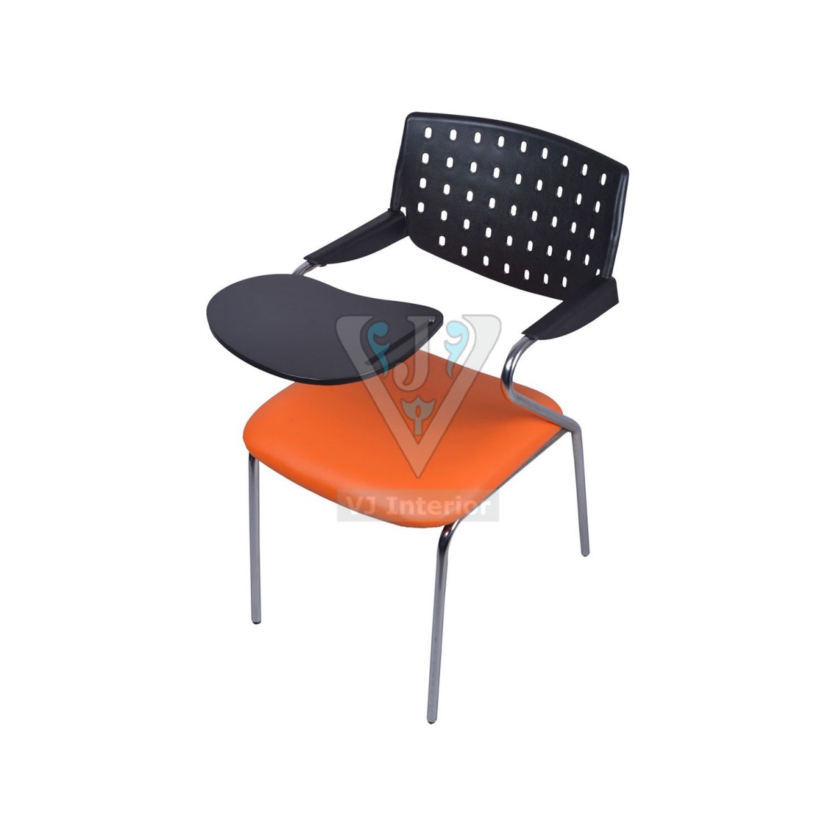 ML-0024 THE ALUMNOS WRITING CHAIR BLACK AND ORANGE - Image 2