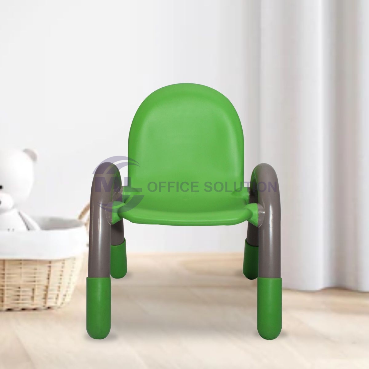 ML-224-THE CHICO ENGINEERING PLASTIC KIDS CHAIR GREEN