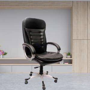 ML-25-High Back Executive Chair In Designer Dark Black