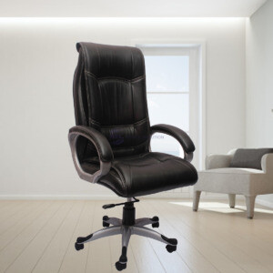 ML-253 Black Leather High Back Executive Chair