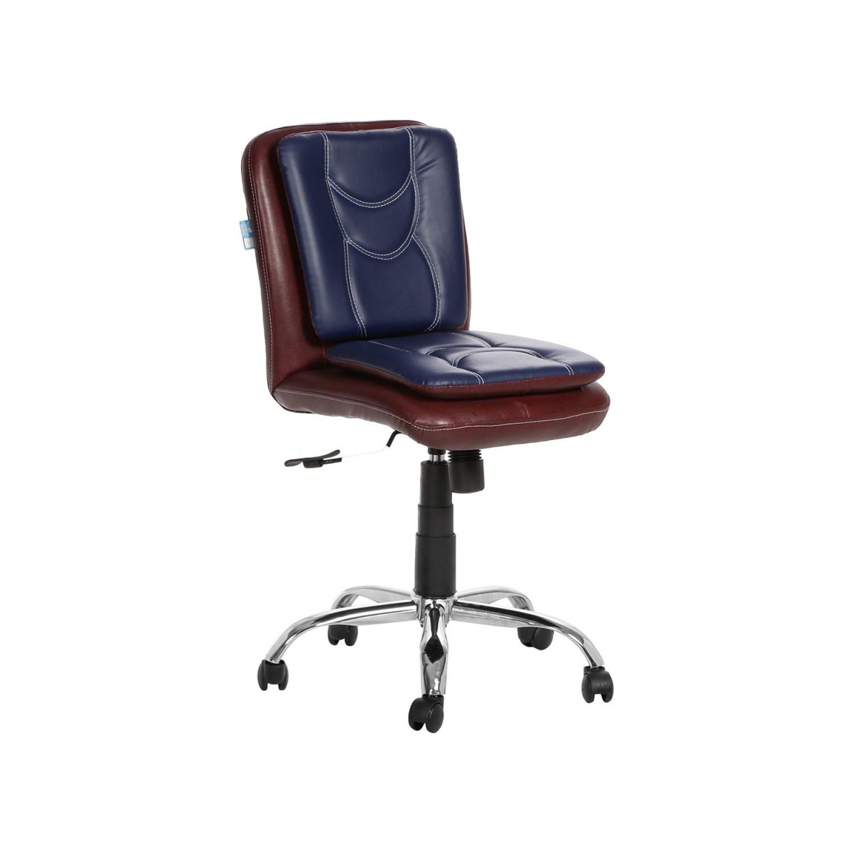 ML-540 THE LIBRANEJAR LB WORKSTATION CHAIR DARK BROWN AND BLUE - Image 2