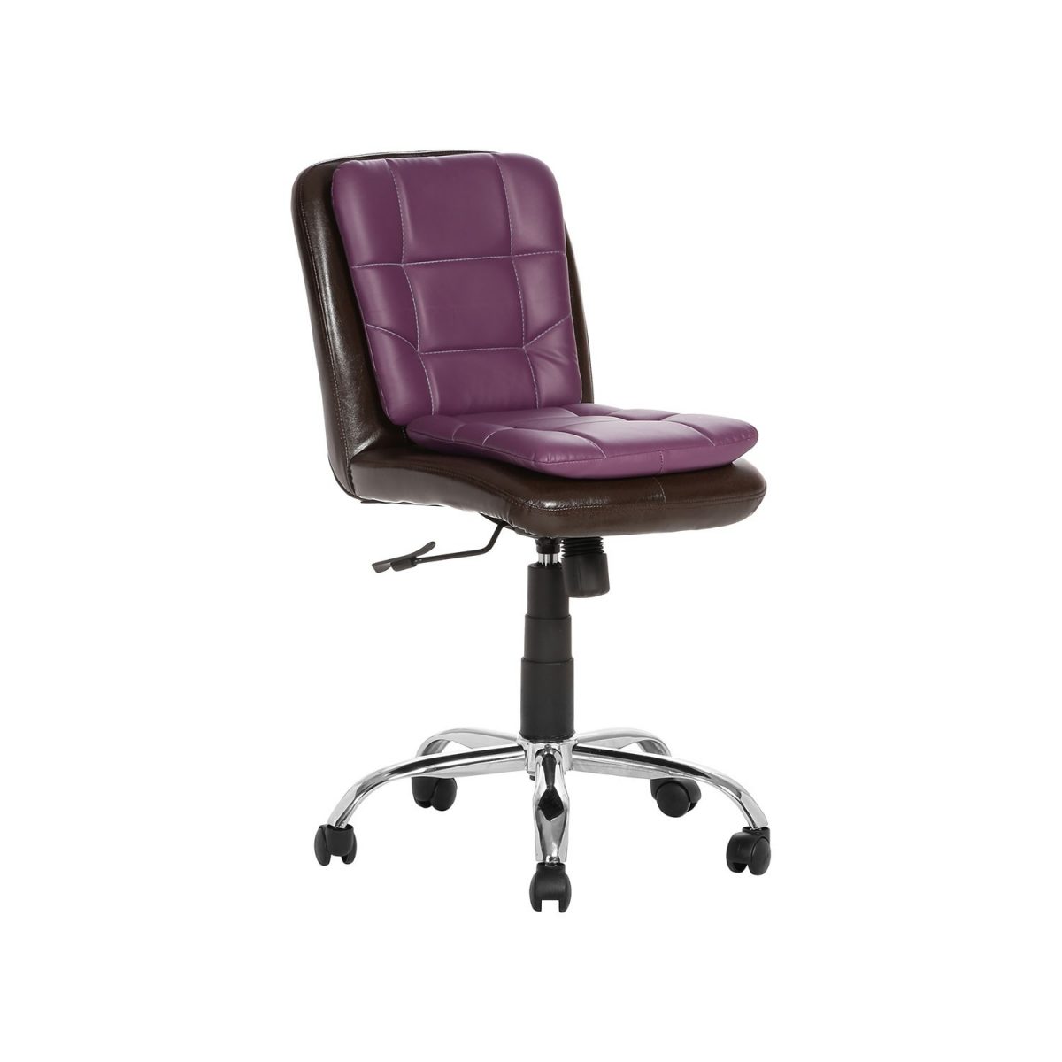THE LIBRANEJAR LB WORKSTAION CHAIR BROWN AND PURPLE - Image 2