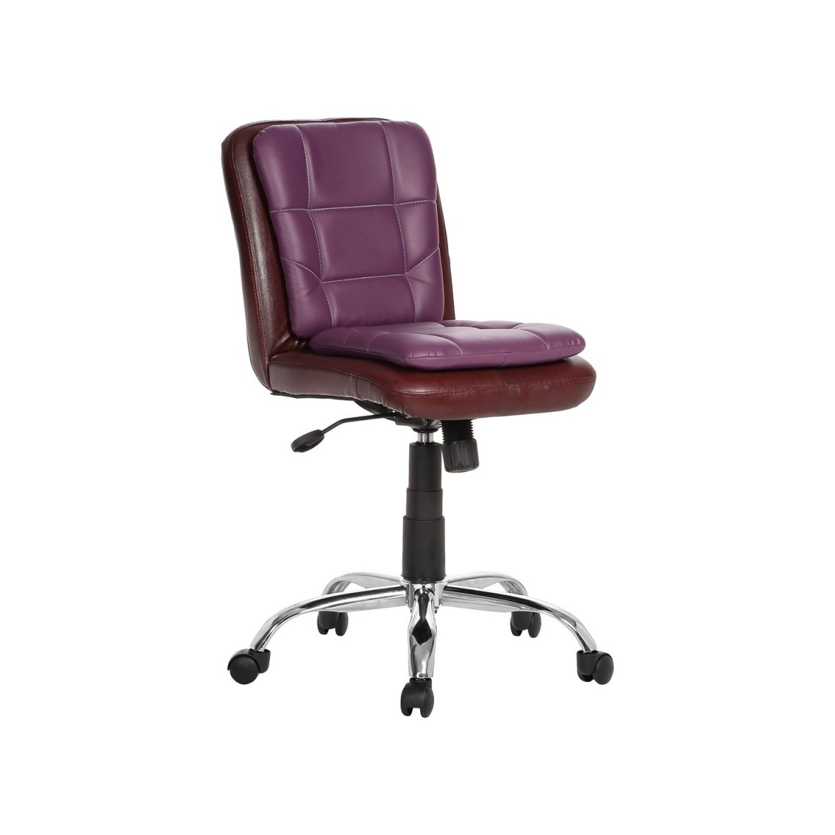 ML-546-THE LIBRANEJAR LB WORKSTATION CHAIR BROWN AND PURPLE - Image 2