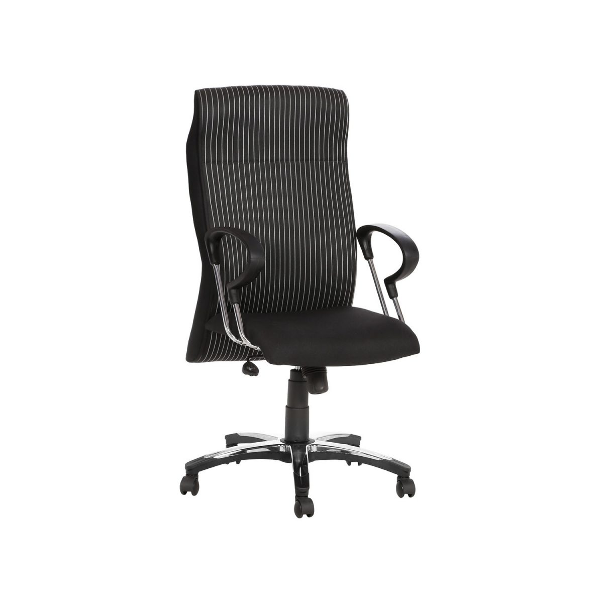 ML-558 THE RAYA HB EXECUTIVE CHAIR BLACK WITH WHITE STRIPES - Image 2