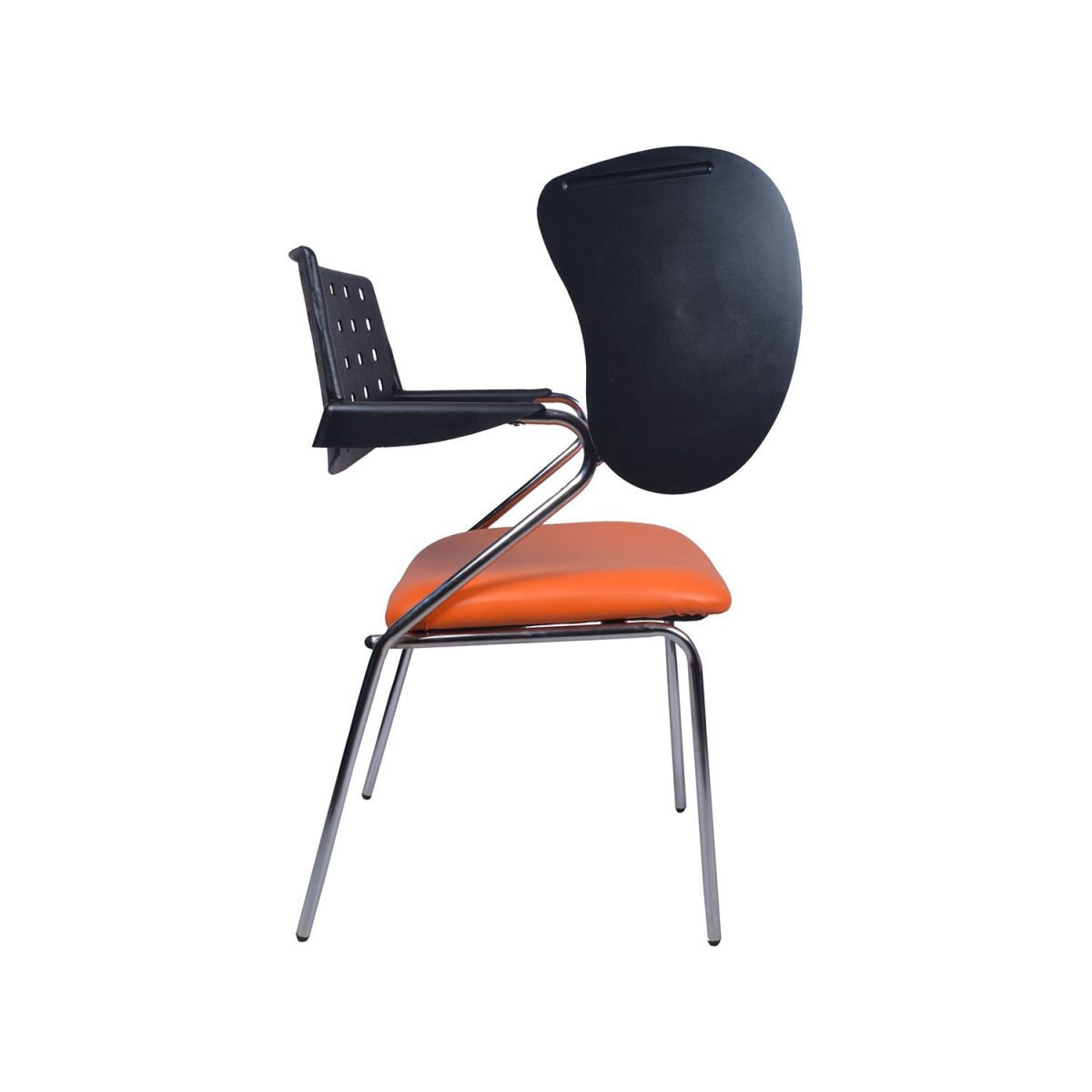 ML-0024 THE ALUMNOS WRITING CHAIR BLACK AND ORANGE - Image 3