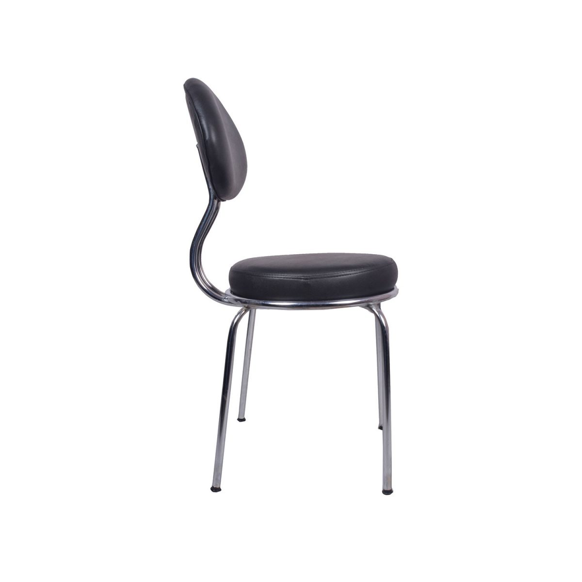 ML-0050 THE SPACIO BLACK VISITOR CHAIR WITH FIX FRAME - Image 2