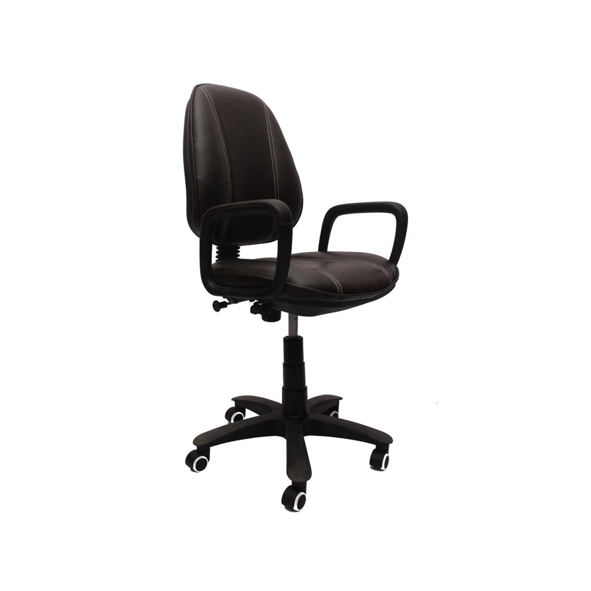 ML-301-Simplepiel Padded Leather Low Back Visitor Chair - Image 2