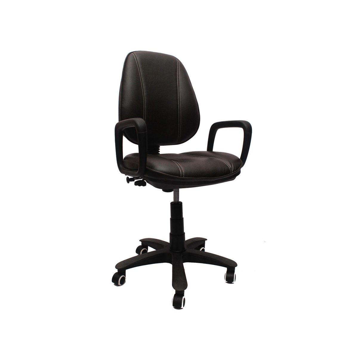 ML-301-Simplepiel Padded Leather Low Back Visitor Chair - Image 3