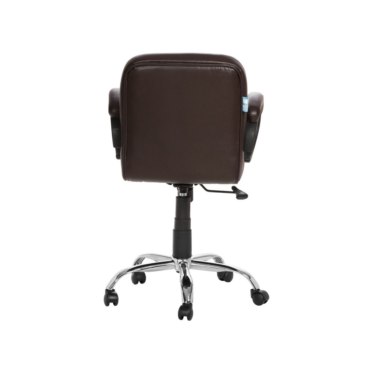 ML-537-Leather Brown Low Back Acabado Workstation chair - Image 3