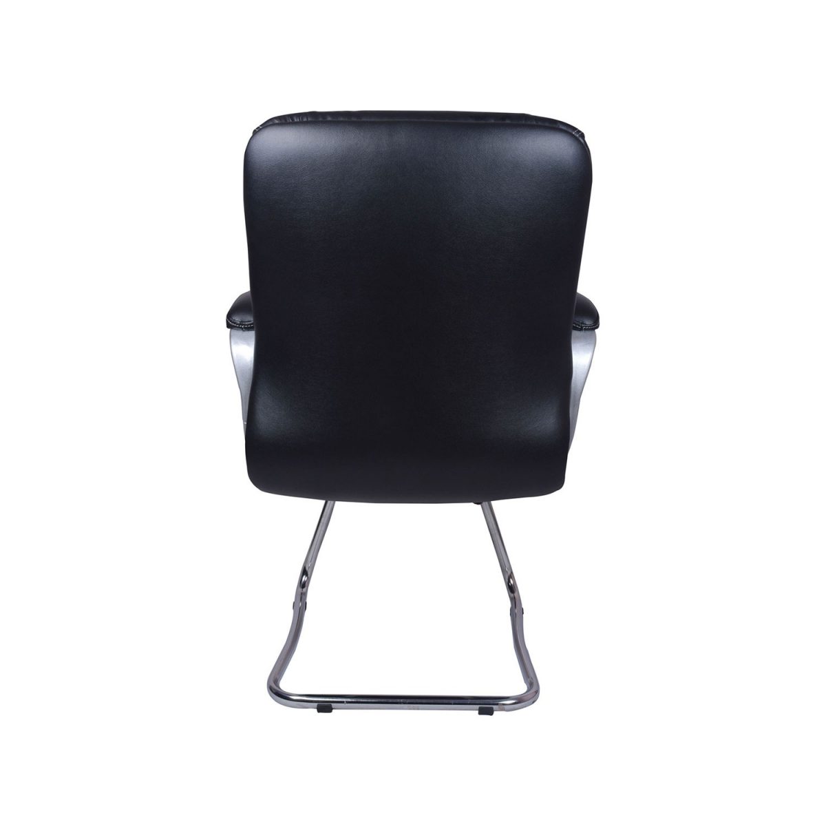 ML-0121-Low Back Luctator Black Visitor Chair With Fix Frame - Image 3