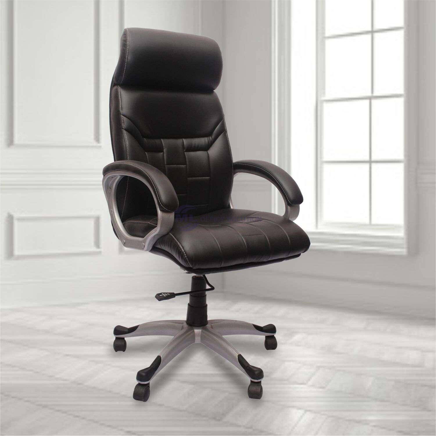 ML-41-Extra Padded Leather Black High Back Executive Chair
