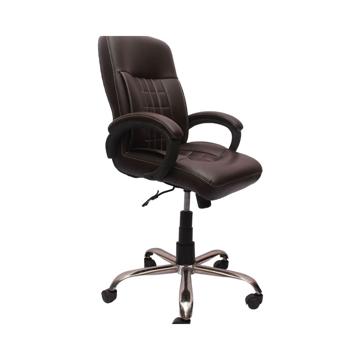 ML-45 Mid Back Brown Leather Visitor Chair - Image 2