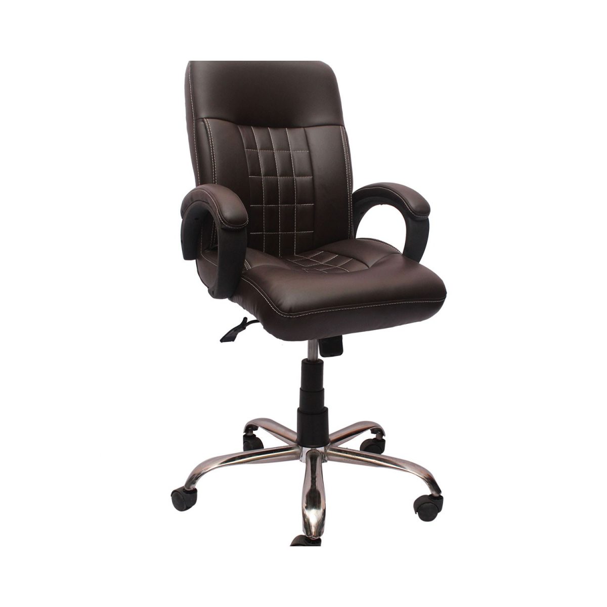 ML-45 Mid Back Brown Leather Visitor Chair - Image 3