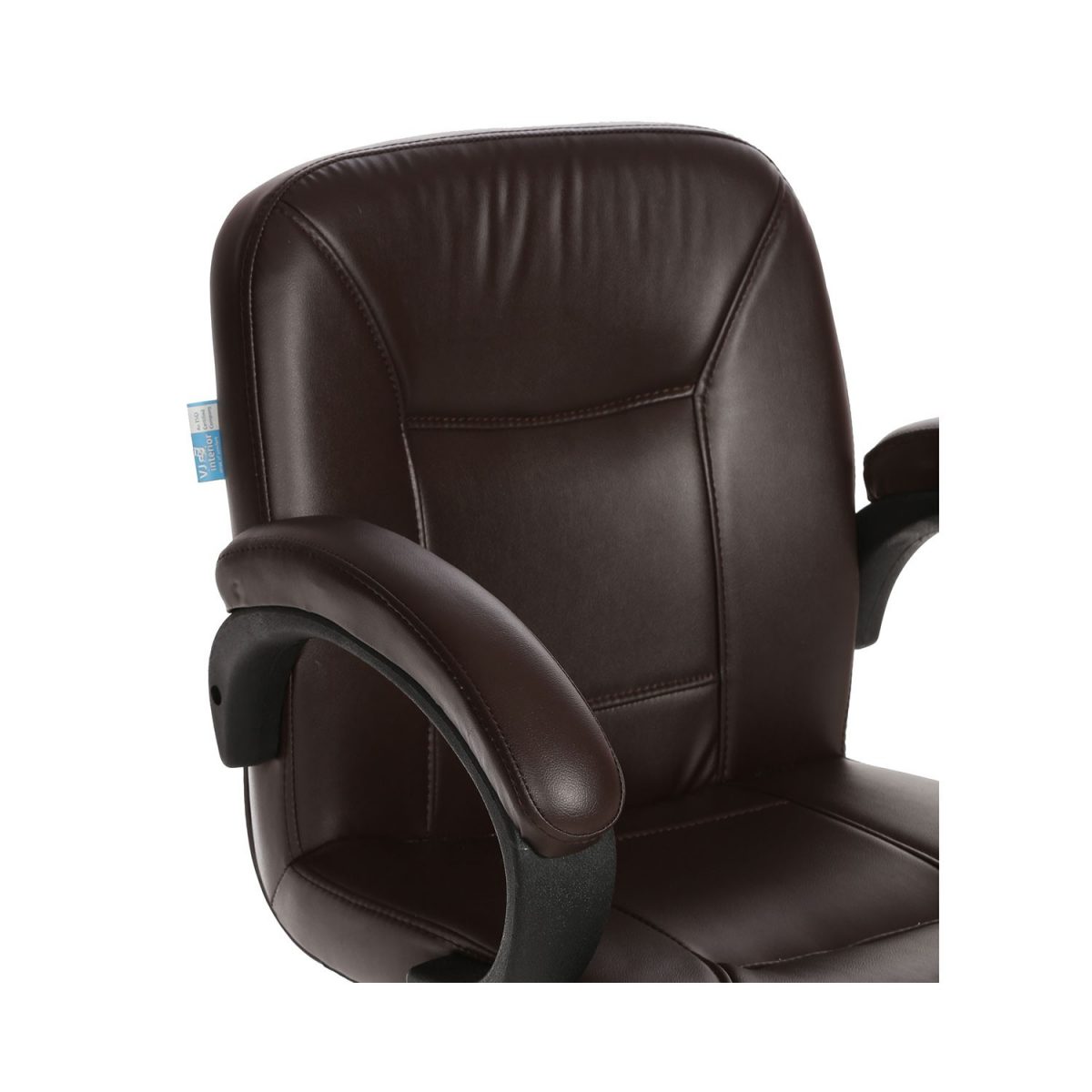 ML-537-Leather Brown Low Back Acabado Workstation chair - Image 4