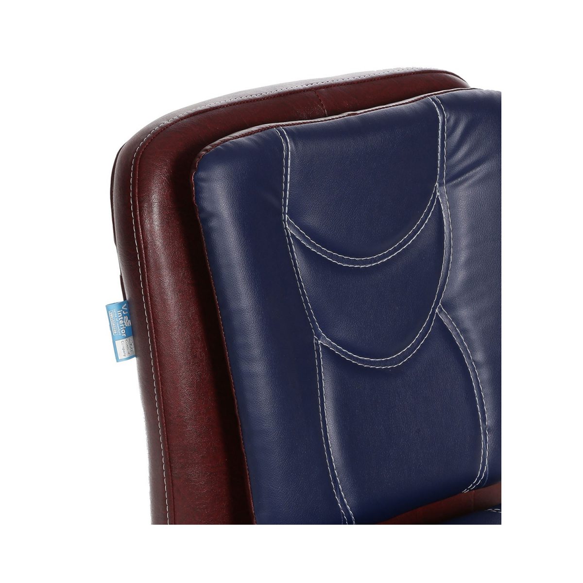 ML-540 THE LIBRANEJAR LB WORKSTATION CHAIR DARK BROWN AND BLUE - Image 4