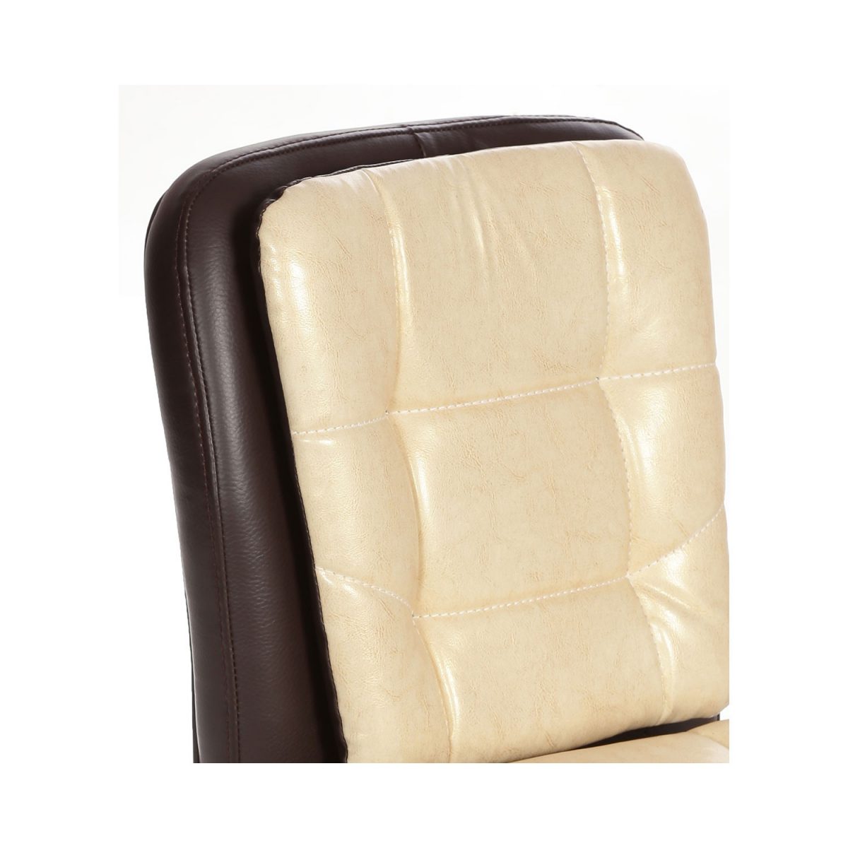 THE LIBRANEJAR LB WORKSTAION CHAIR BROWN AND CREAM - Image 4