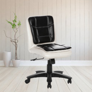 ML-528-THE LIBRANEJAR LB WORKSTATION CHAIR WHITE AND BLACK