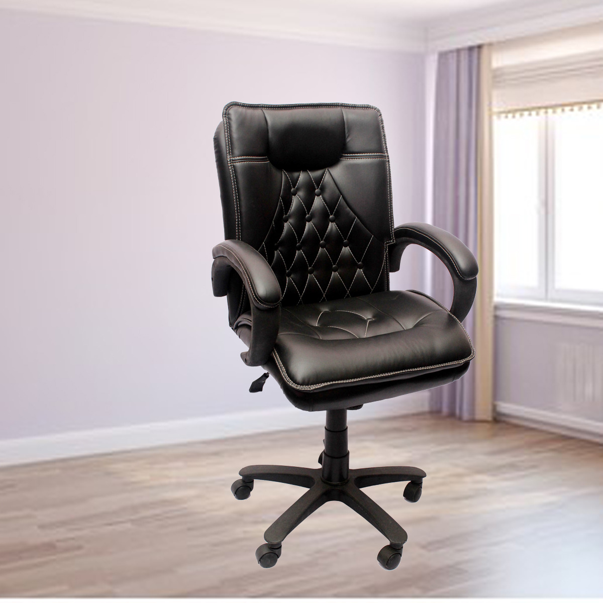 ML-53 Mid Back Leather Visitors Chair