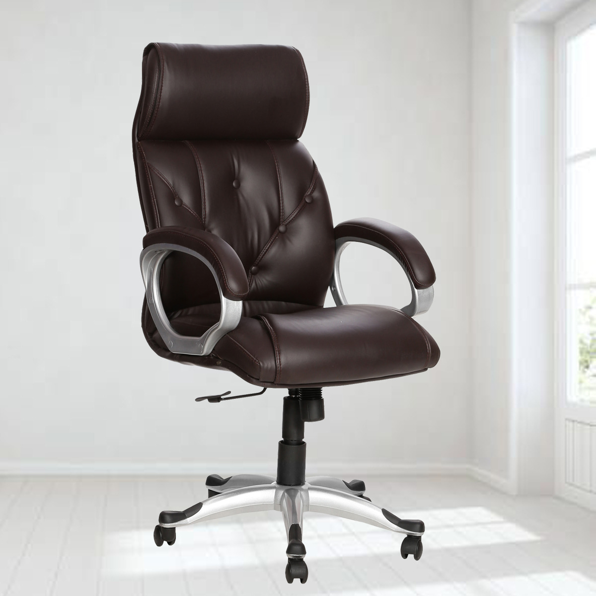 ML-563-THE SIETE HB EXECUTIVE CHAIR BROWN