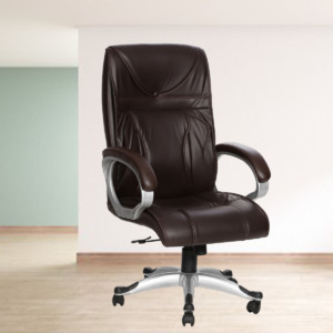 ML-564-Henna Leather High Back Revolving Office Chair