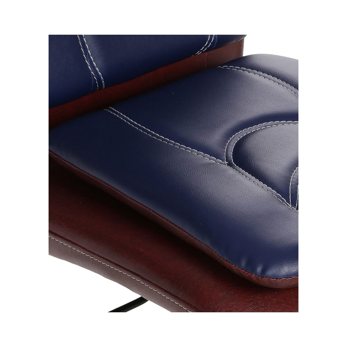 ML-540 THE LIBRANEJAR LB WORKSTATION CHAIR DARK BROWN AND BLUE - Image 5