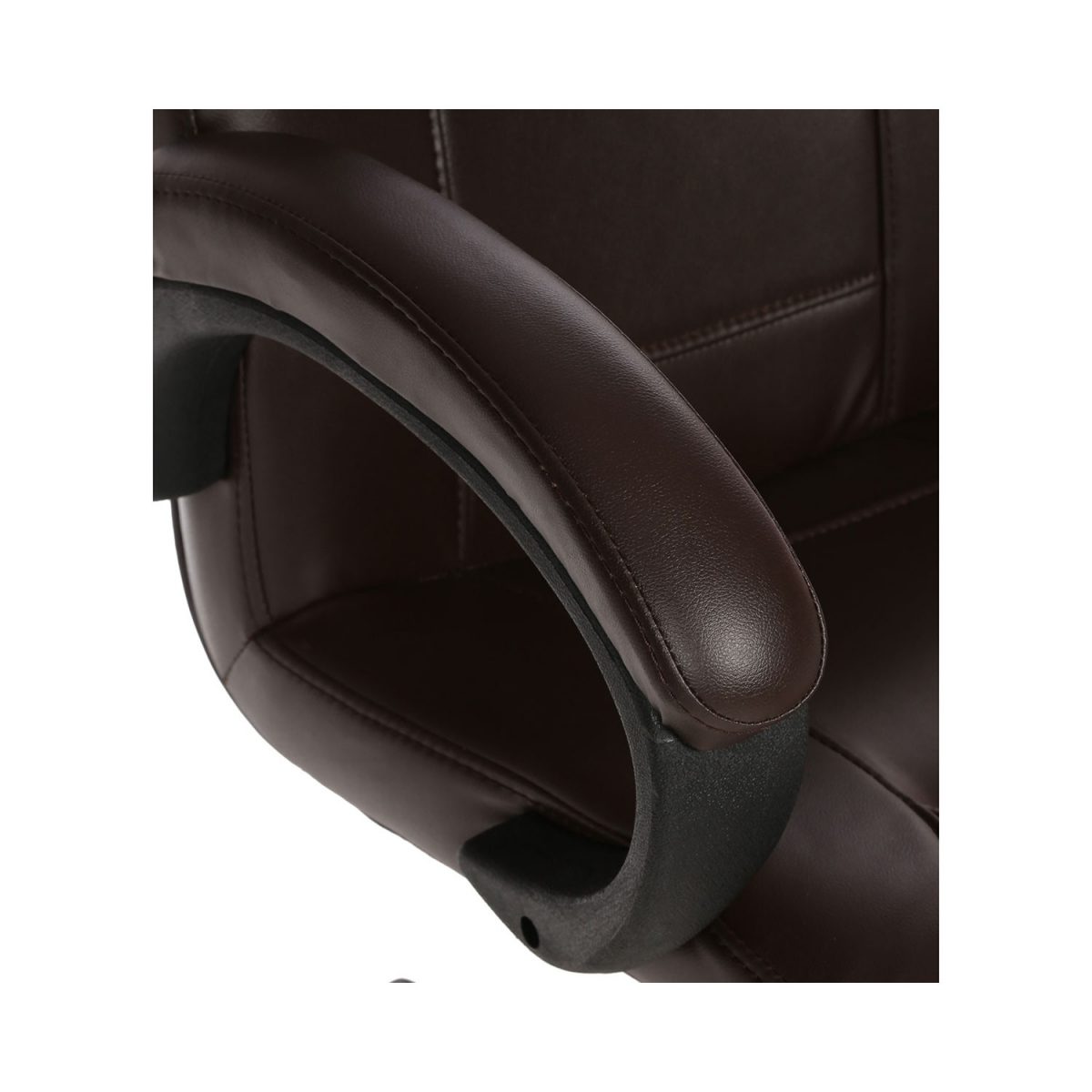 ML-537-Leather Brown Low Back Acabado Workstation chair - Image 6