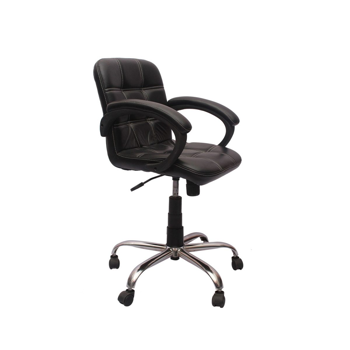 ML-89 Low Back Dark Brown Leather Visitor Chair - Image 2