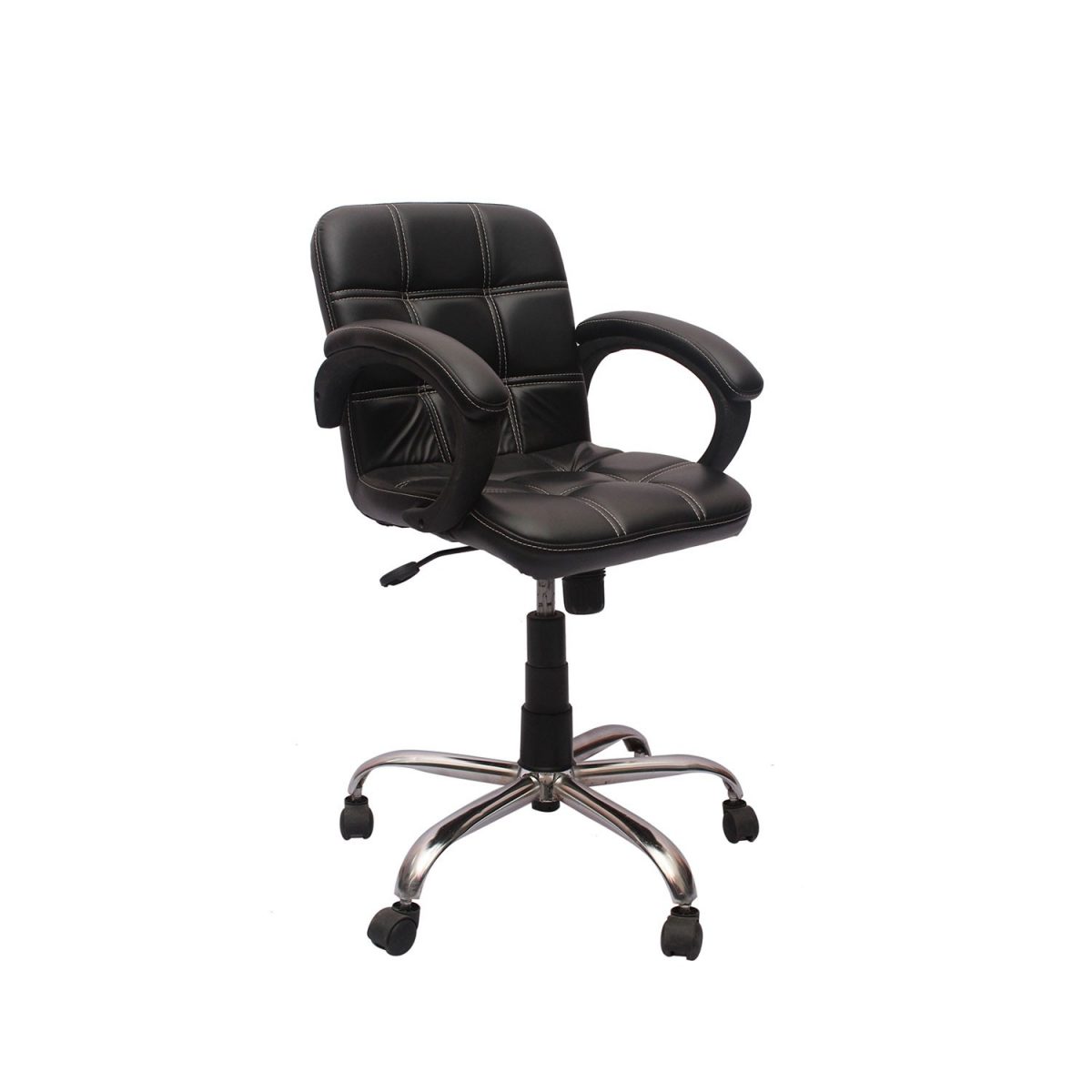 ML-89 Low Back Dark Brown Leather Visitor Chair - Image 3