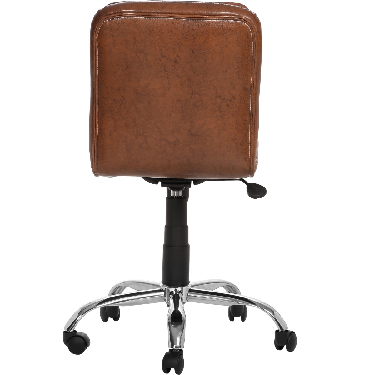 ML-551-Libranejar Brown Leather Low Back Office Chair - Image 3