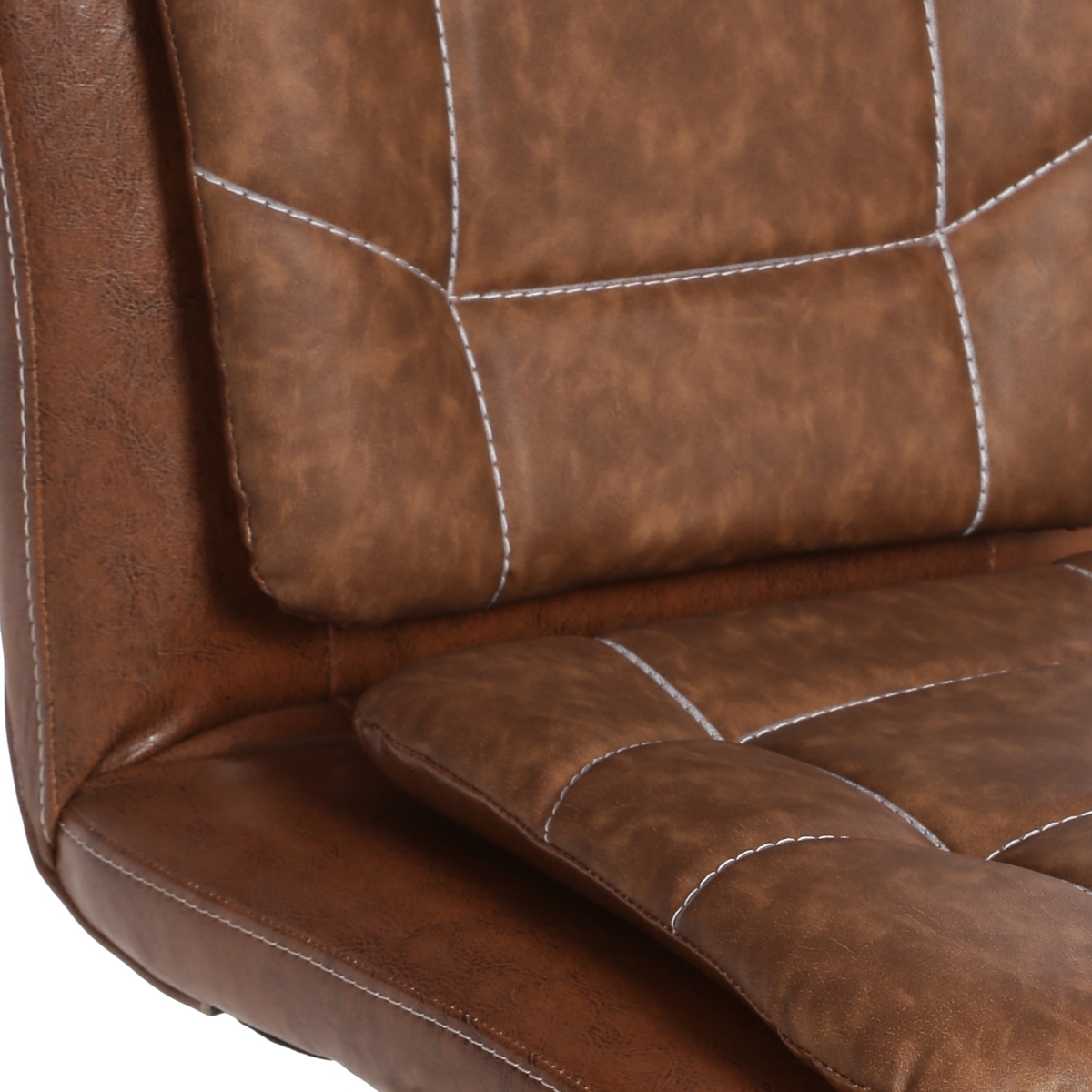 ML-551-Libranejar Brown Leather Low Back Office Chair - Image 5