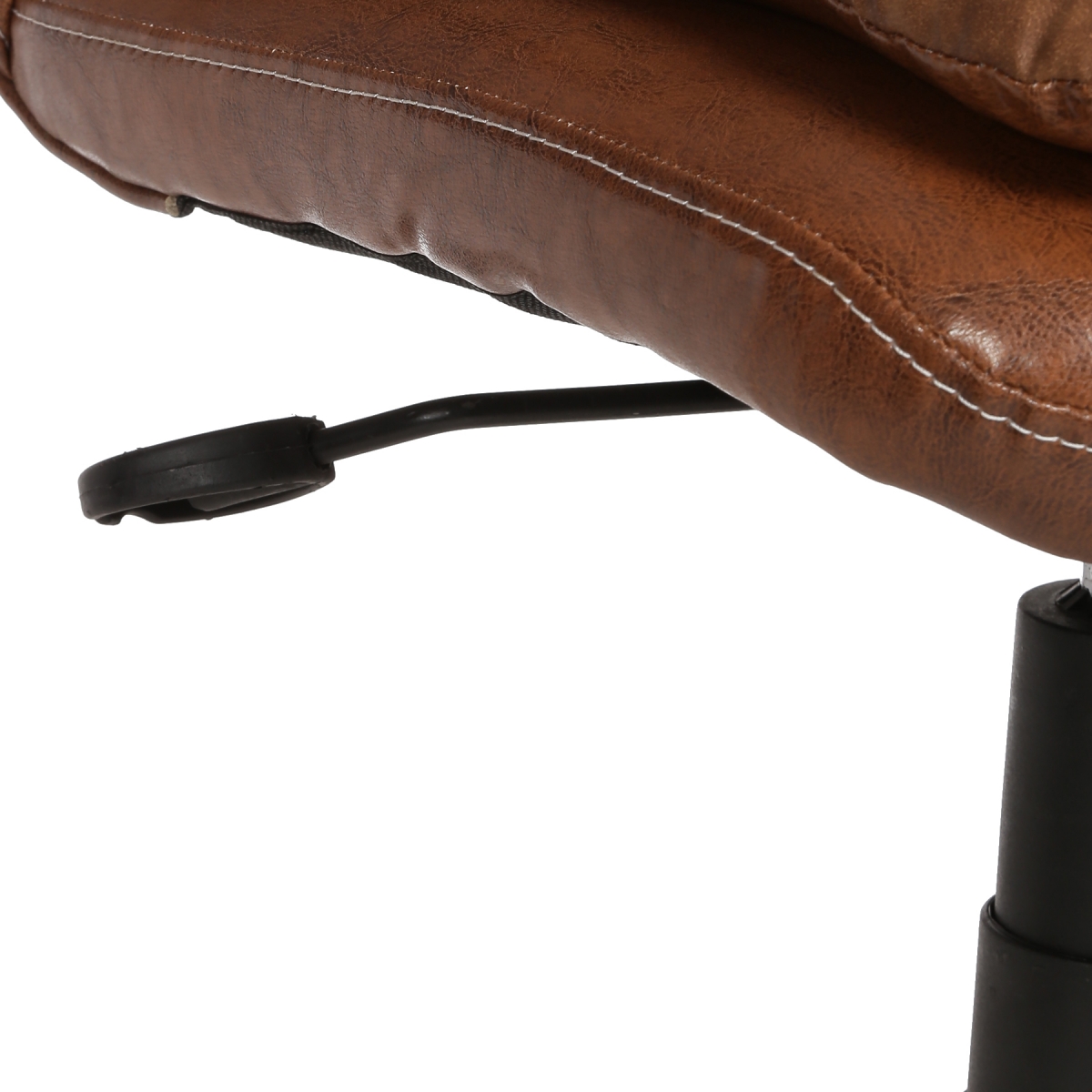 ML-551-Libranejar Brown Leather Low Back Office Chair - Image 6
