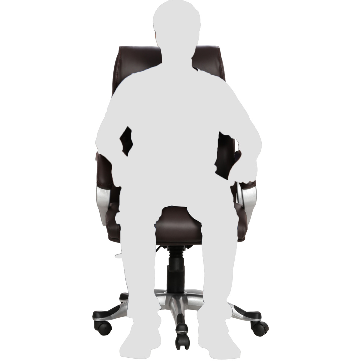 ML-563-THE SIETE HB EXECUTIVE CHAIR BROWN - Image 4