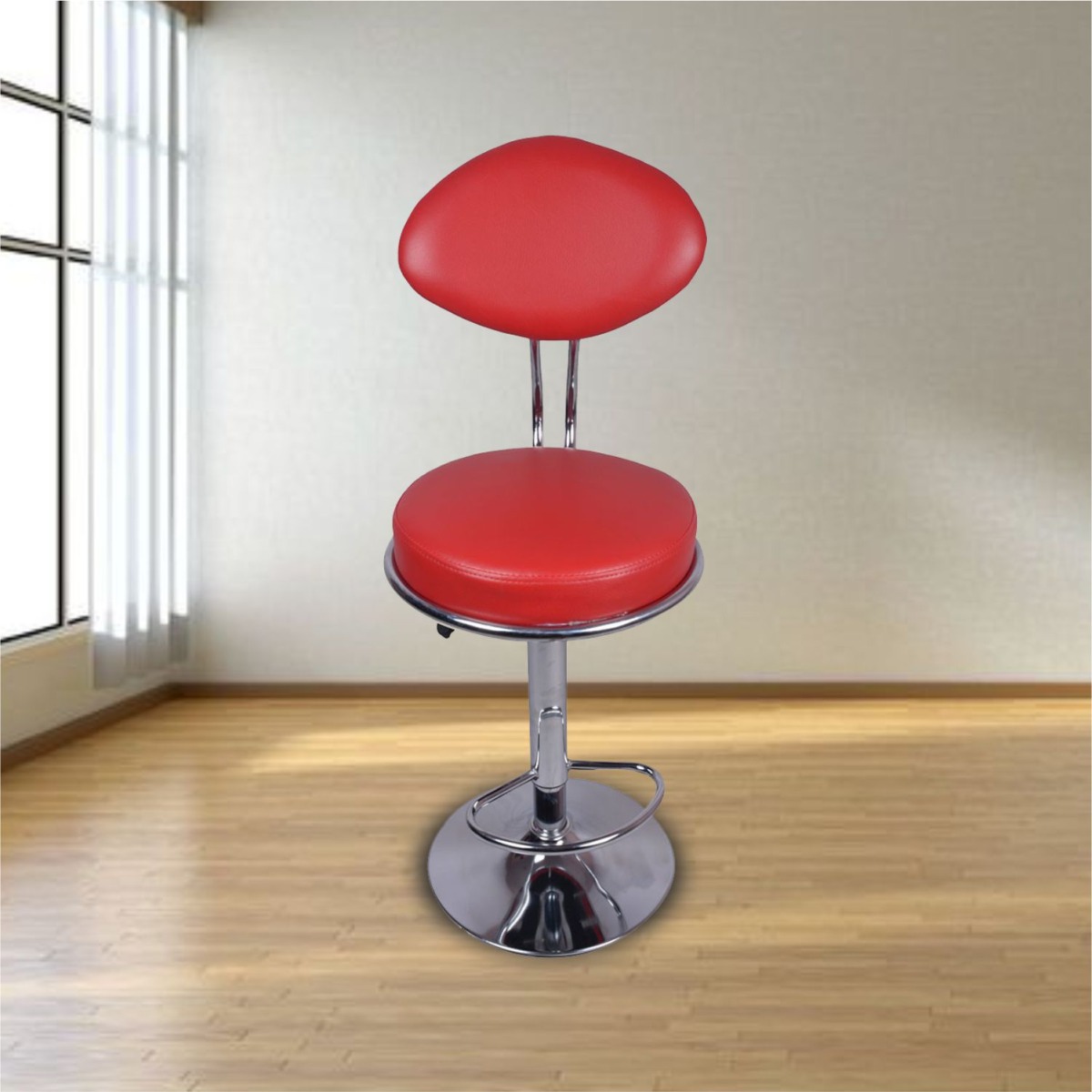 ML-003 THE OVALADO METAL BAR STOOL RED
