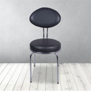 ML-0050 THE SPACIO BLACK VISITOR CHAIR WITH FIX FRAME