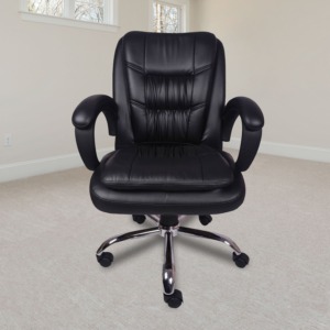 ML-0138 THE ARRUGAR MID BACK IN BLACK COLOUR