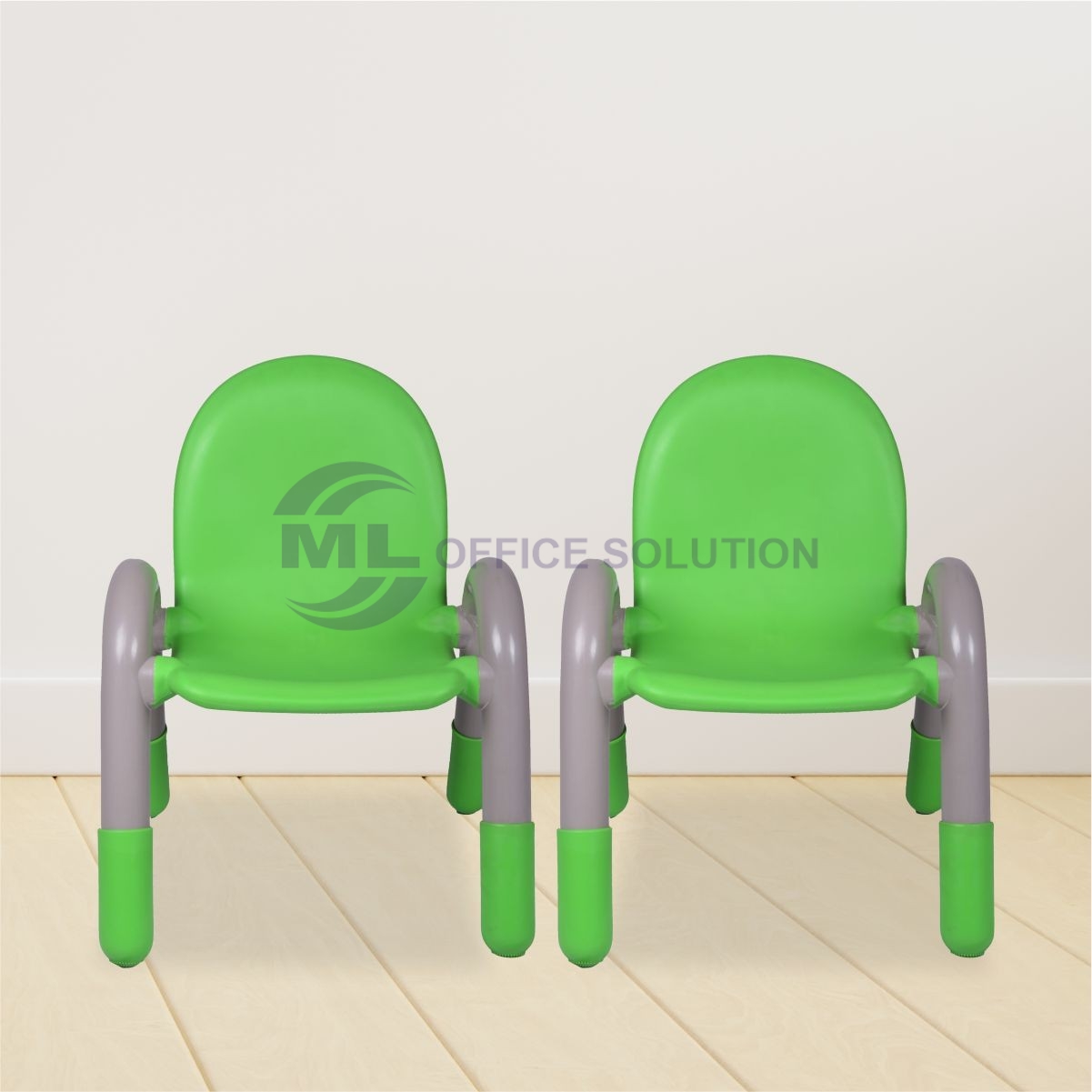 ML-0224 The Chico Engineering Plastic Kids Chair In Green Colour