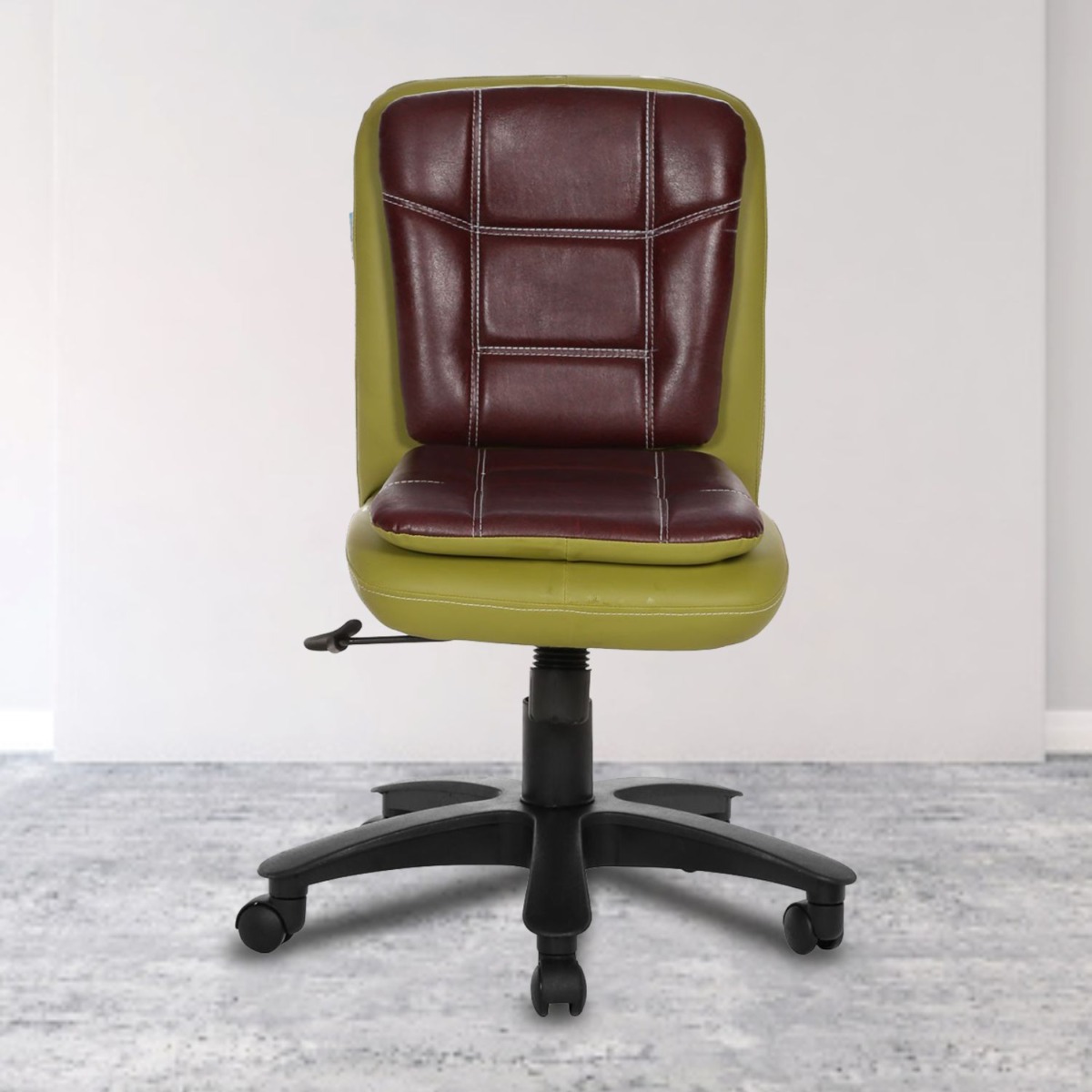 ML-527 THE LIBRANEJAR LB WORKSTATION CHAIR GREEN AND MAROON