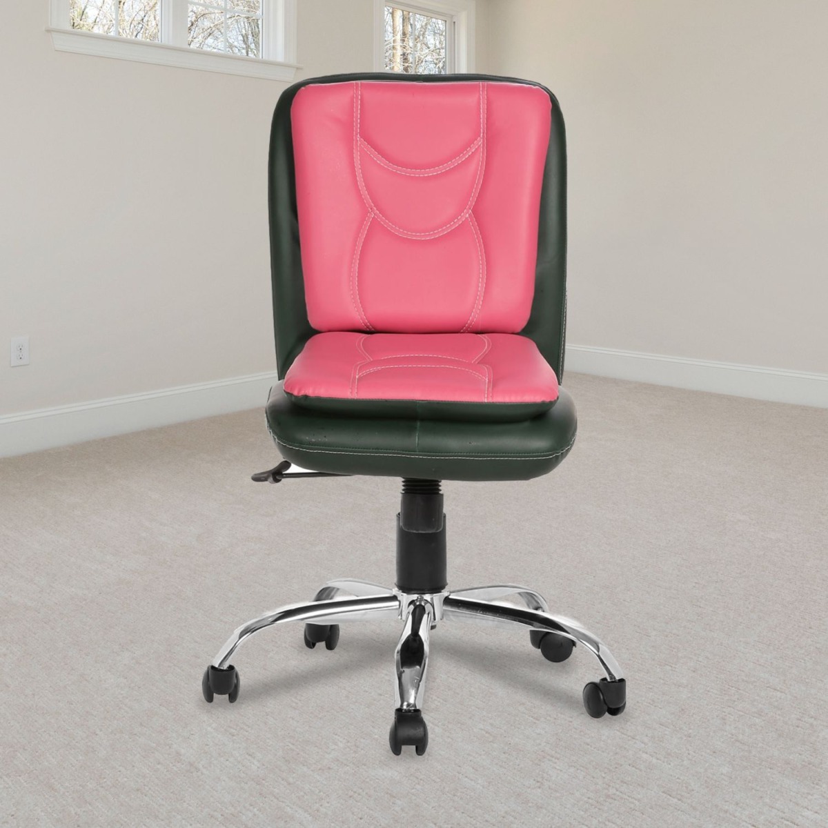 ML-538 THE LIBRANEJAR LB WORKSTATION CHAIR DARK GREEN AND PINK
