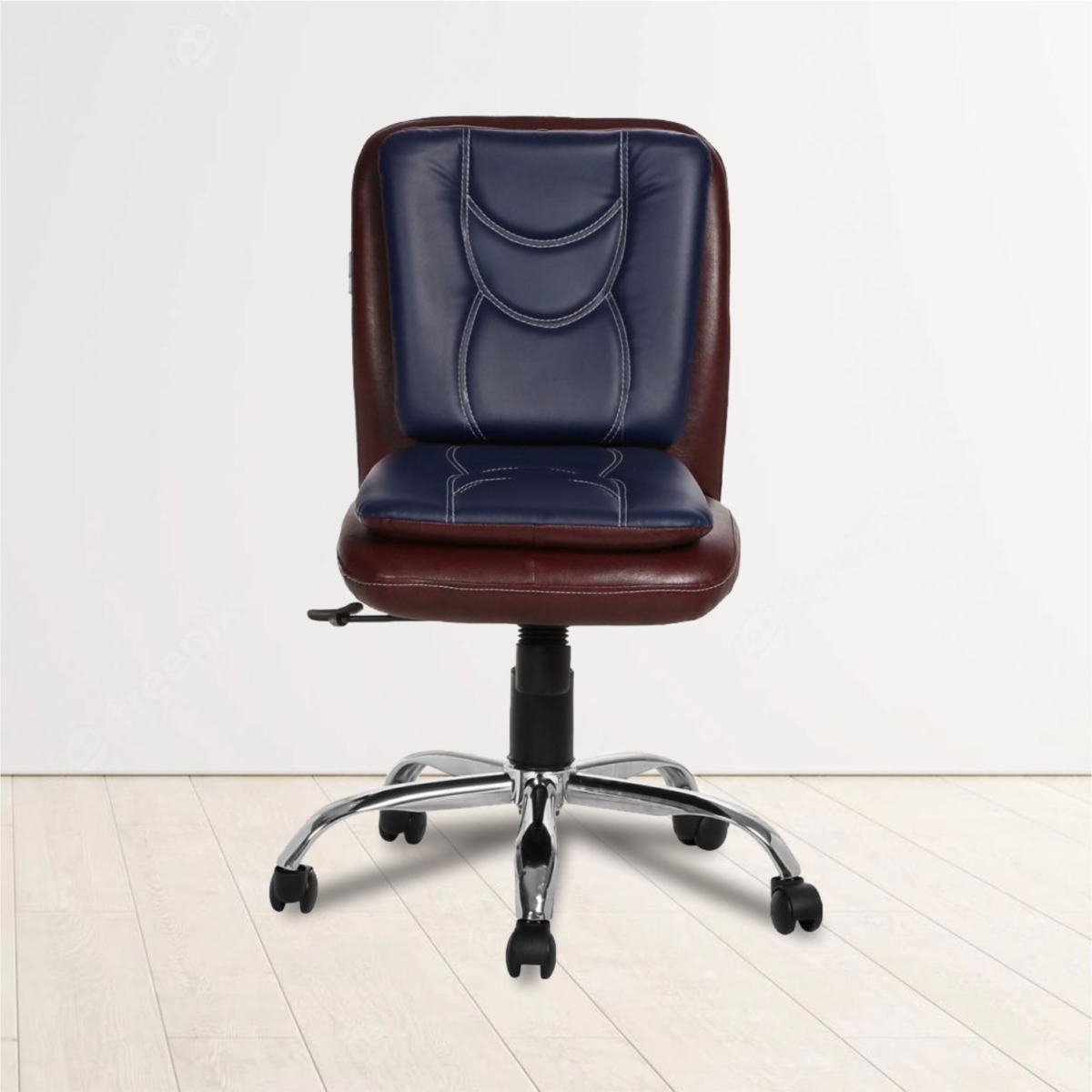 ML-540 THE LIBRANEJAR LB WORKSTATION CHAIR DARK BROWN AND BLUE