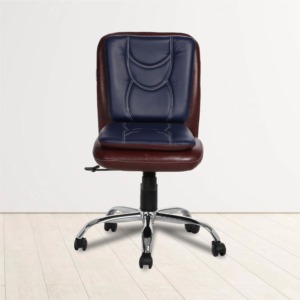 ML-540 THE LIBRANEJAR LB WORKSTATION CHAIR DARK BROWN AND BLUE