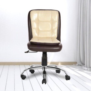 THE LIBRANEJAR LB WORKSTAION CHAIR BROWN AND CREAM