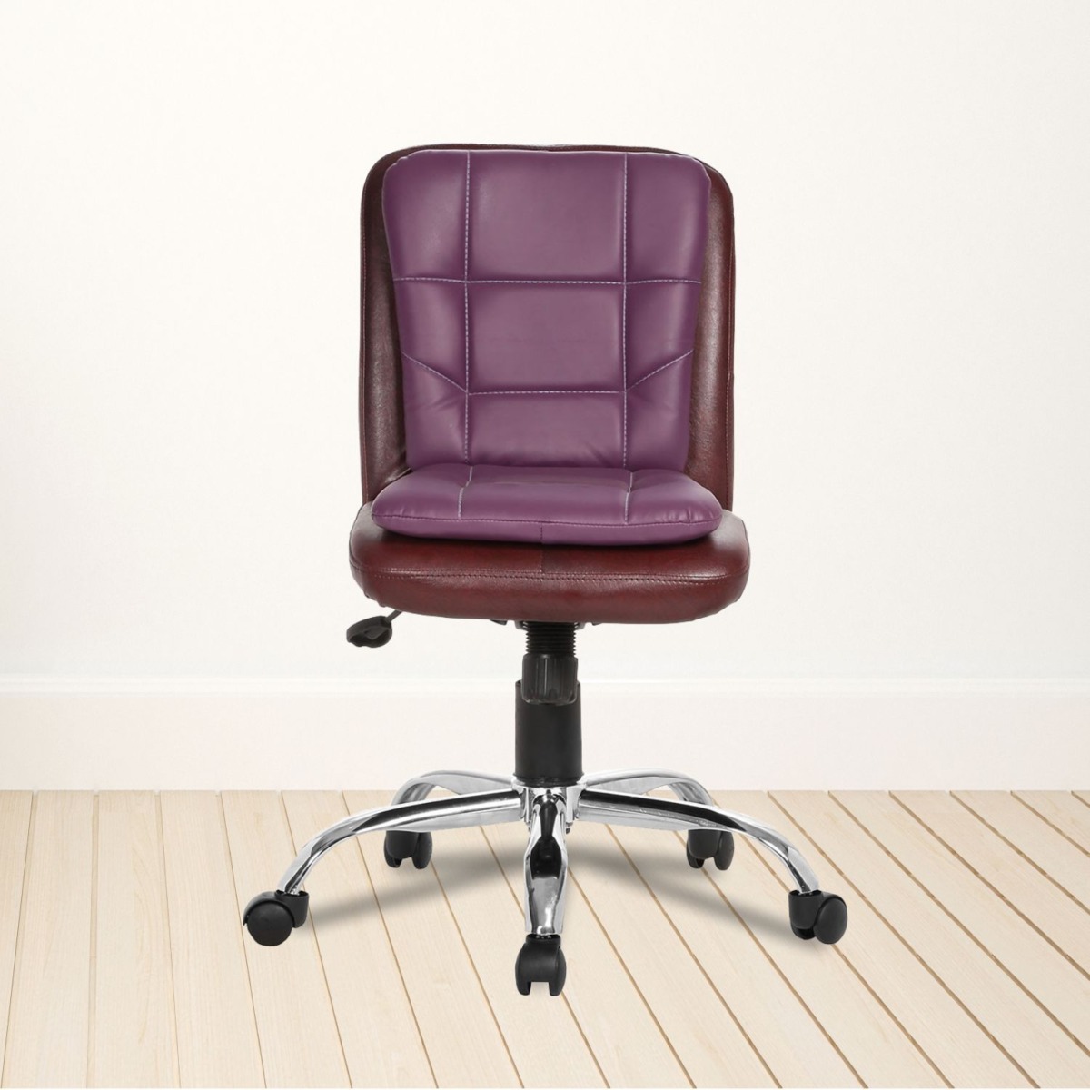ML-546-THE LIBRANEJAR LB WORKSTATION CHAIR BROWN AND PURPLE